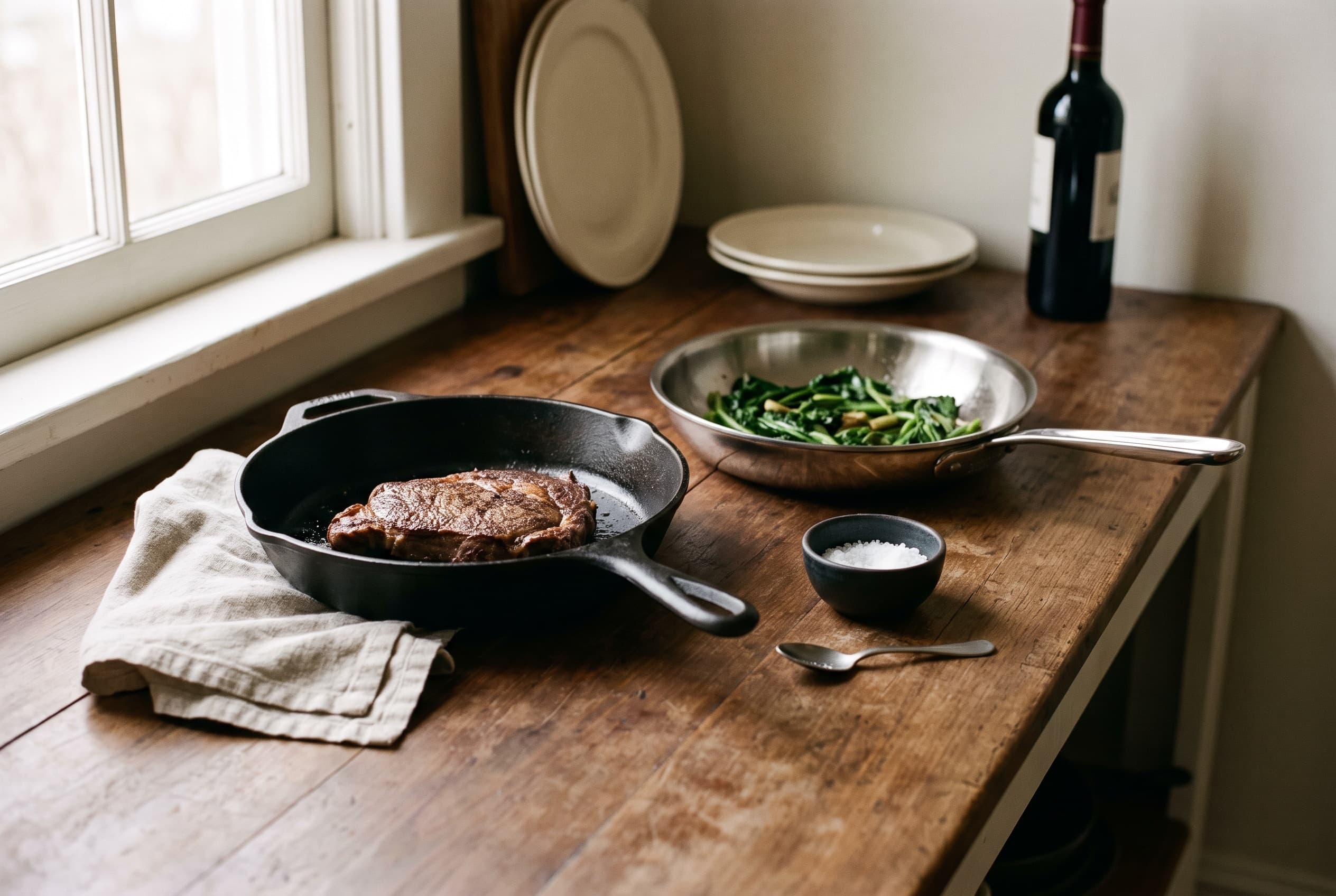 Cast iron vs stainless steel: which skillet to buy first