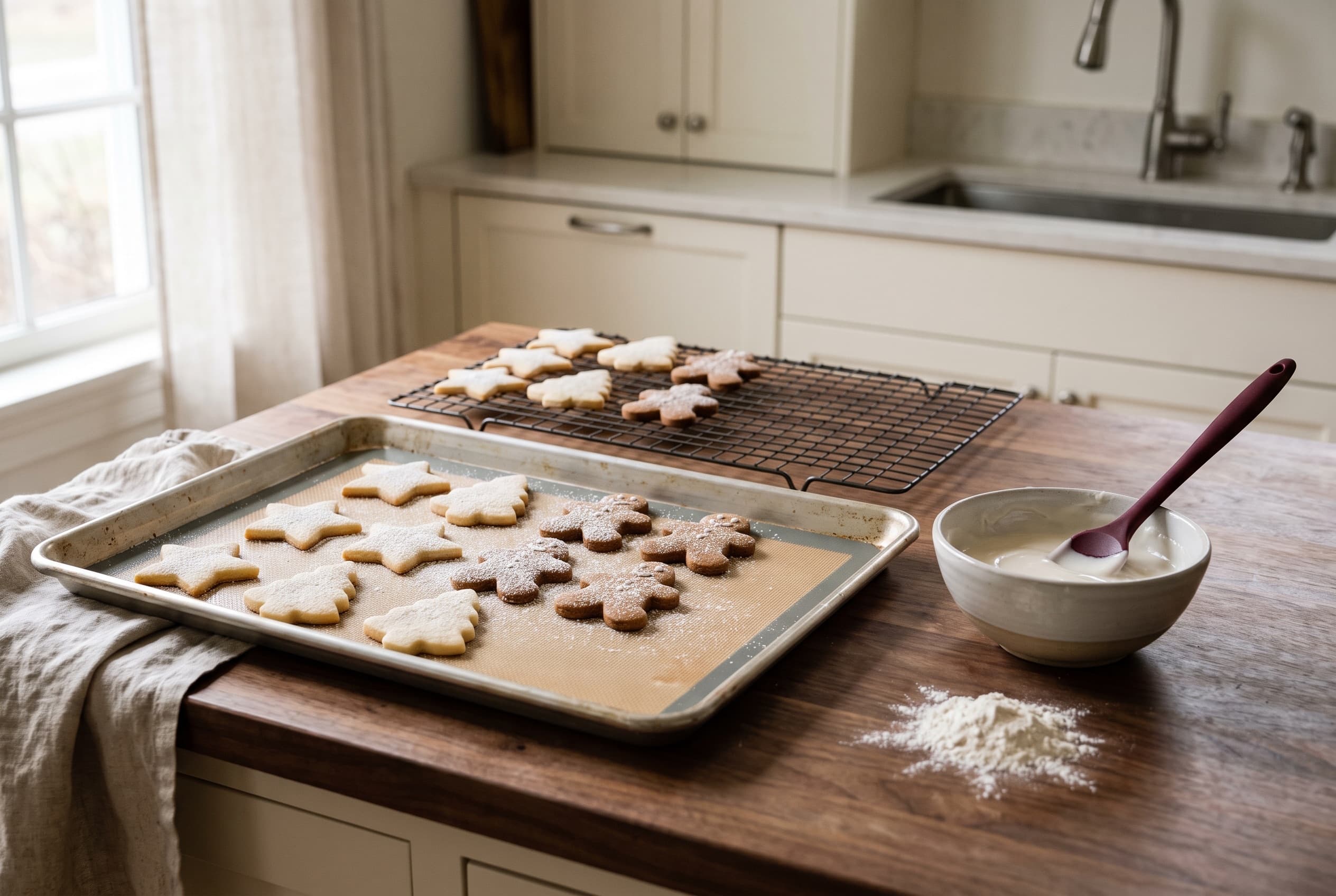 The cookie sheet for a season of holiday baking