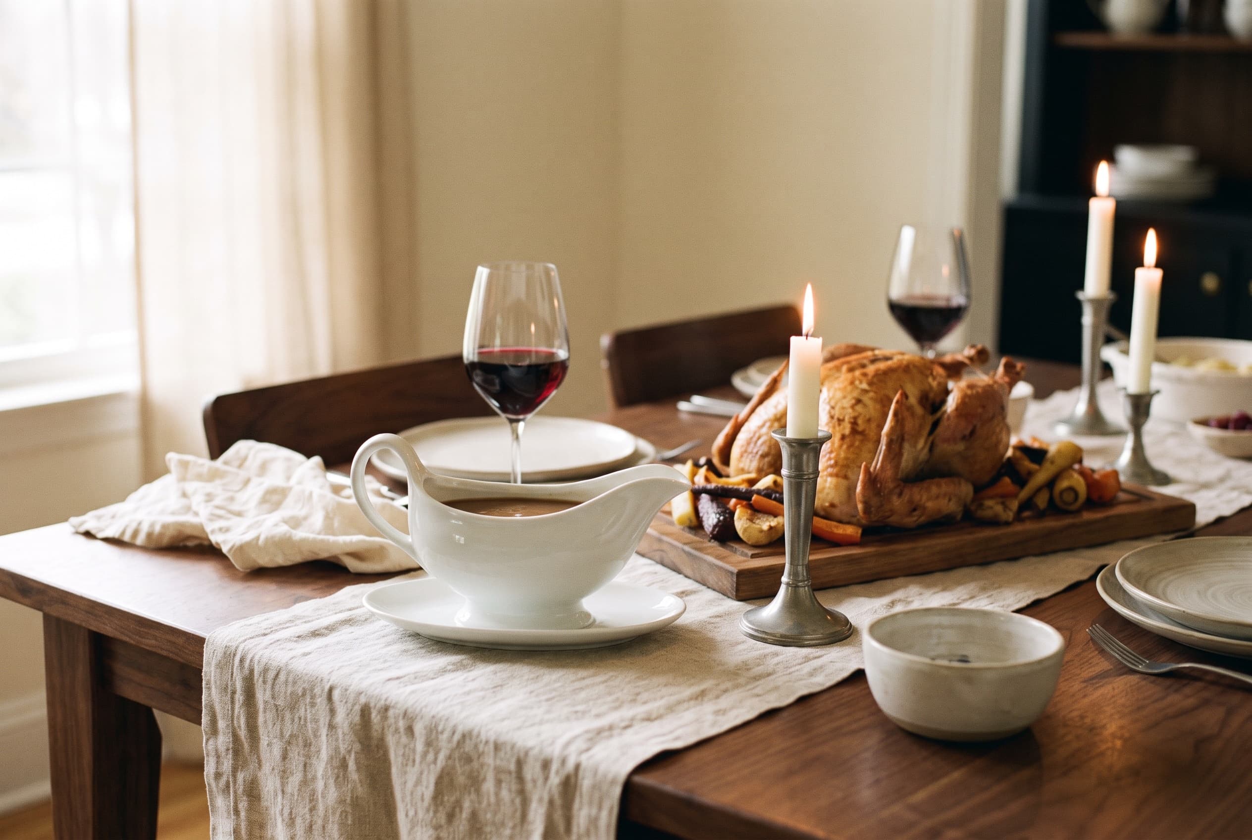 The gravy boat that keeps the gravy hot