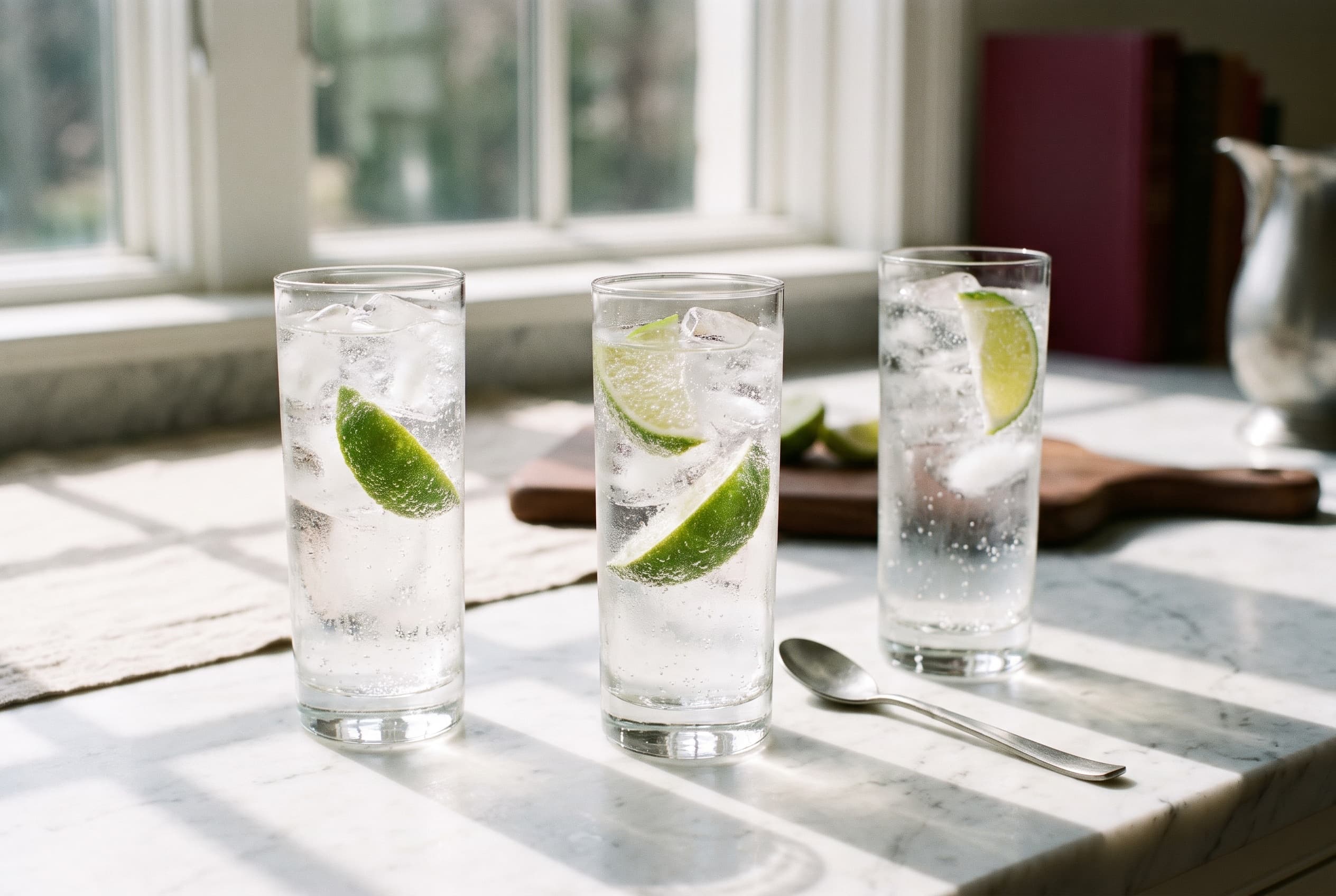 The tall glass for everything with bubbles