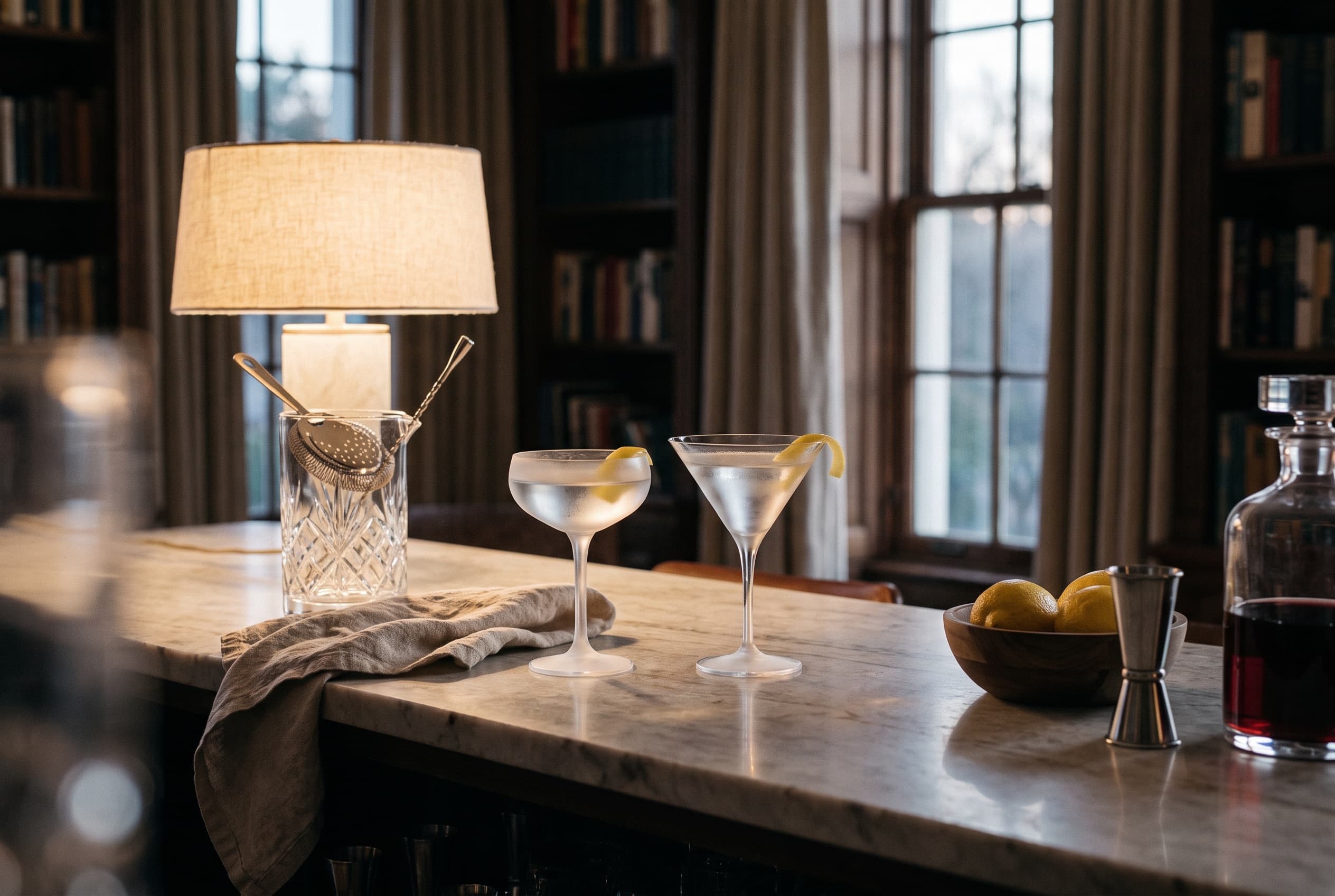 The glass for a drink served up