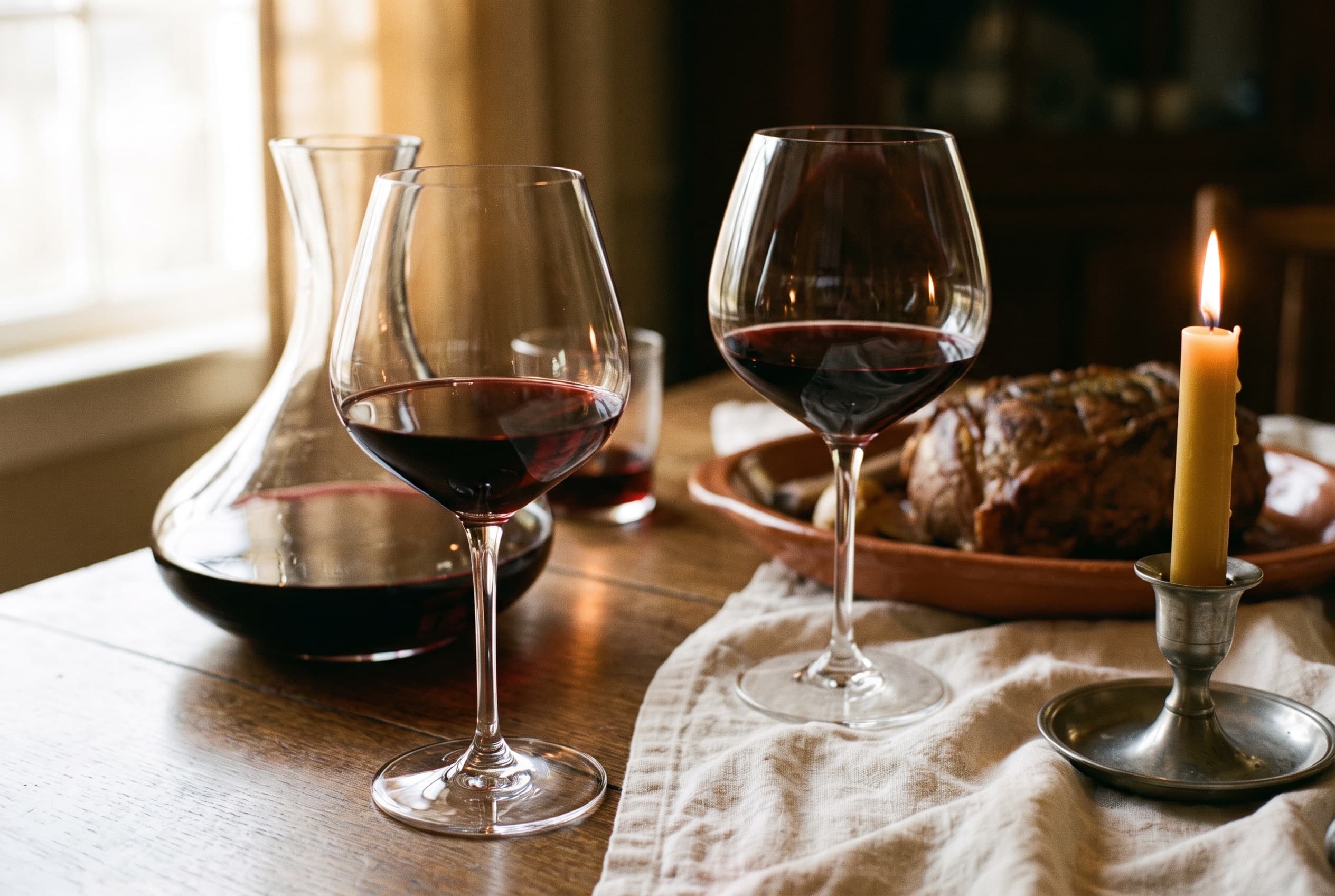 The red wine glass, Bordeaux or Burgundy