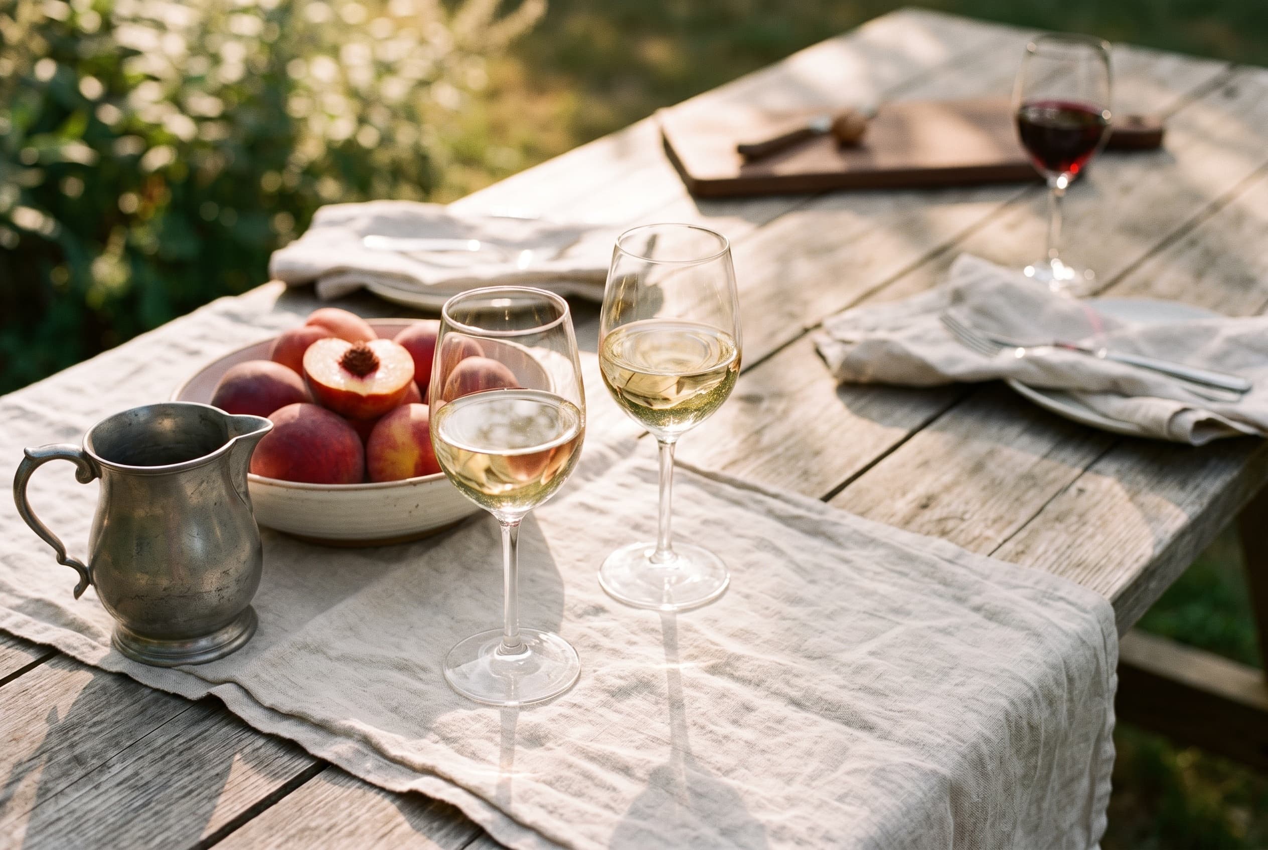 The glass for white wine